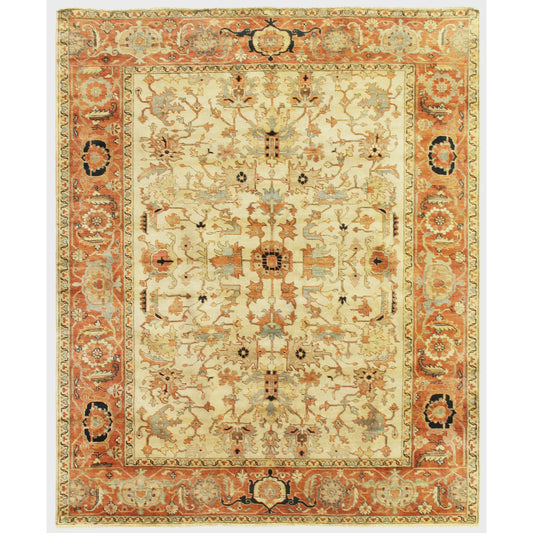 Antique Weave Serapi Rug by Exquisite Rugs in ivory, rust. Made from new zealand wool in a unique style.