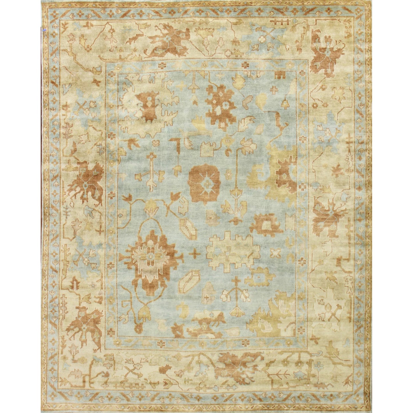 008 SI-2385751,SI-2385752 | Primary Silo | Antique Weave Oushak Rug X by Exquisite Rugs in dark blue, beige. Made from new zealand wool in a unique style.