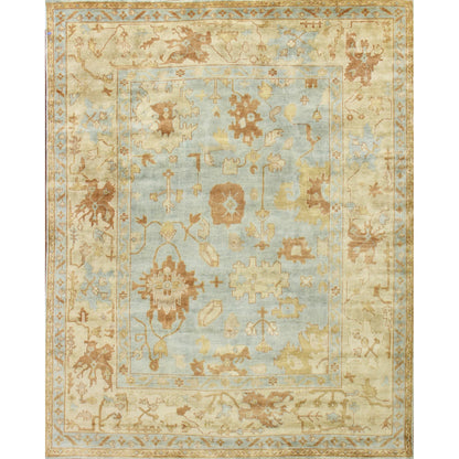 Antique Weave Oushak Rug X by Exquisite Rugs in dark blue, beige. Made from new zealand wool in a unique style.