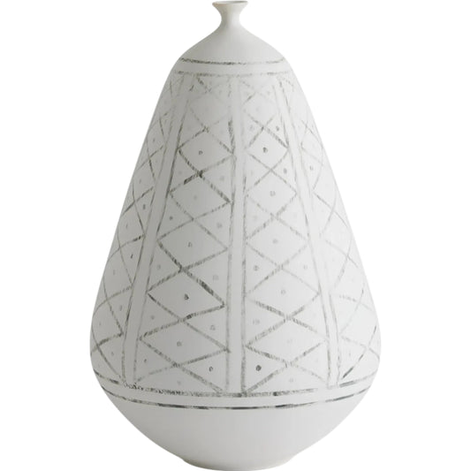 Grenz Vase by Global Views in hand painted. Made from porcelain in a eclectic & global style.