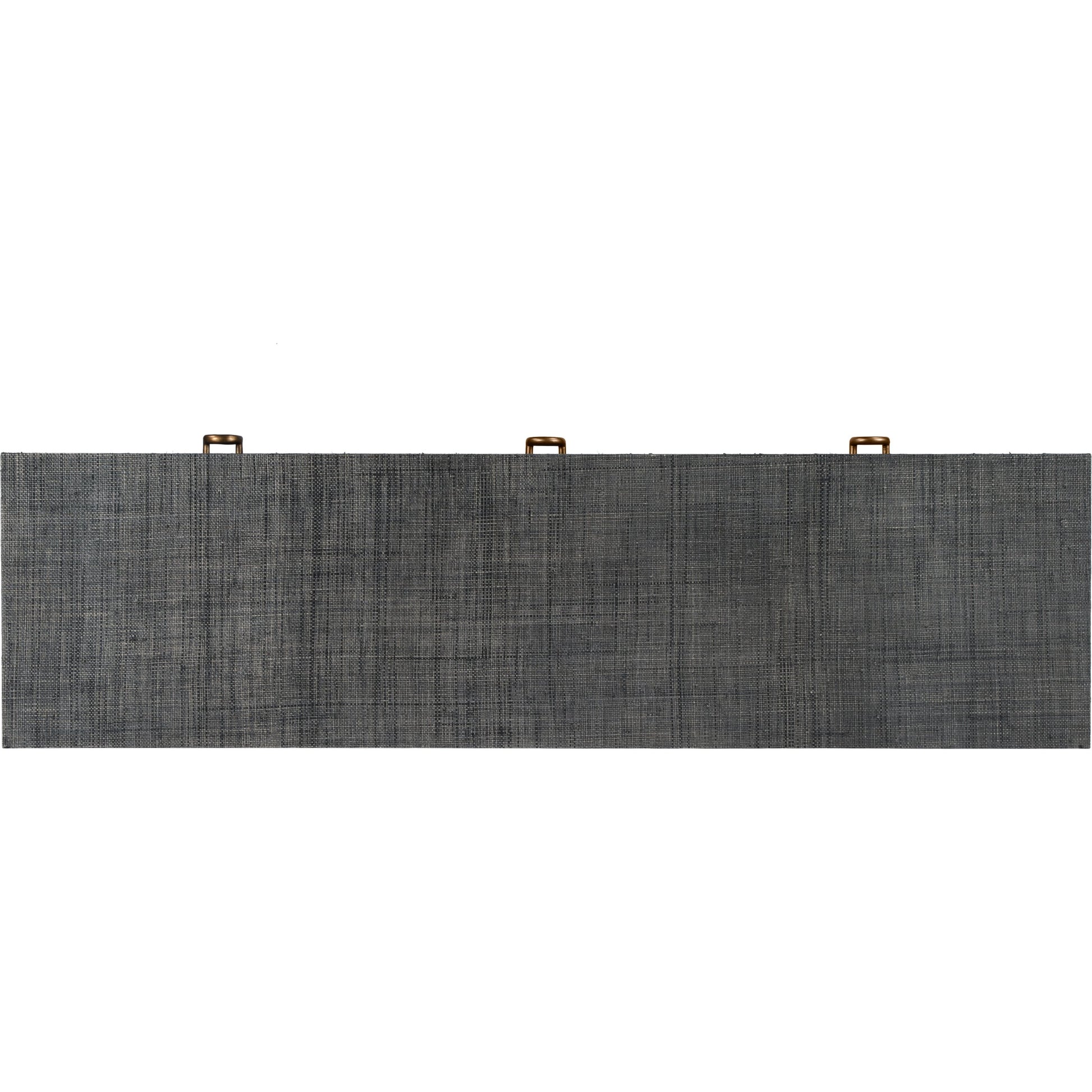Chatham 3-Drawer Raffia Sideboard by Butler Specialty Company in charcoal and charcoal raffia. Made from gmelina beechwood solids, mdf panel with maple veneer, raffia, aluminium in a modern style.