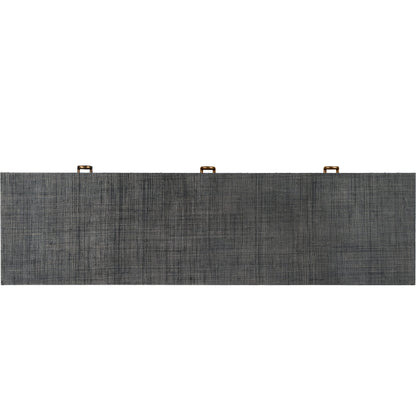Chatham 3-Drawer Raffia Sideboard by Butler Specialty Company in charcoal and charcoal raffia. Made from gmelina beechwood solids, mdf panel with maple veneer, raffia, aluminium in a modern style.