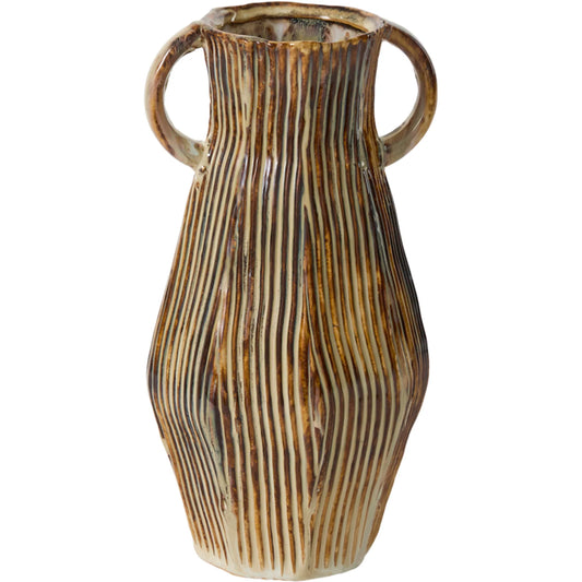 Frey Vase by Accent Decor in brown. Made from ceramic in a unique style.