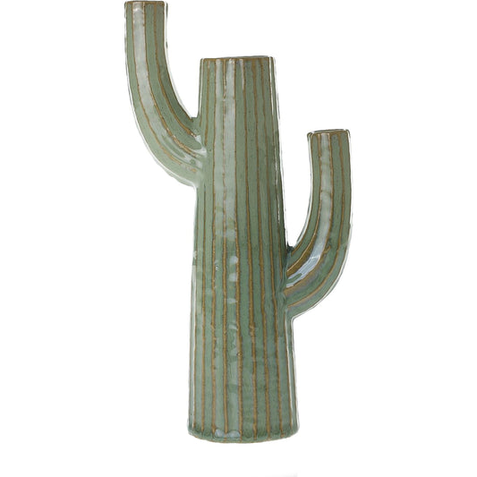 Saguaro Vase by Accent Decor in light-green. Made from ceramic in a modern style.