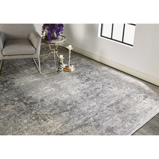Sarrant Transitional Rug - 3964F by Feizy in gray, ivory, tan. Made from viscose, polyester in a unique style.