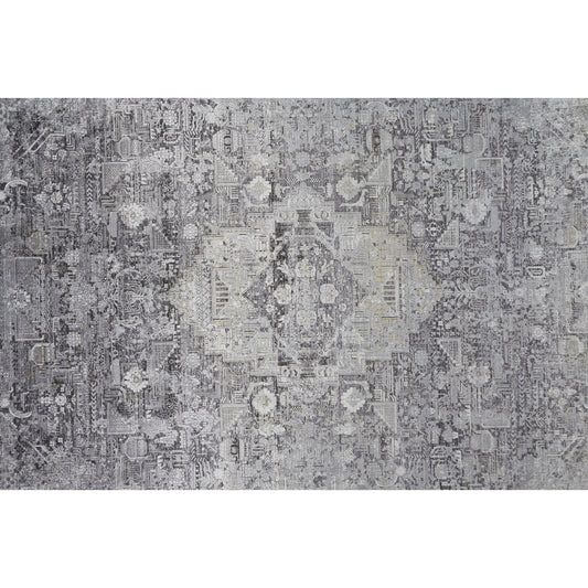 Sarrant Transitional Rug - 3966F by Feizy in gray, silver, ivory. Made from viscose, polyester in a unique style.