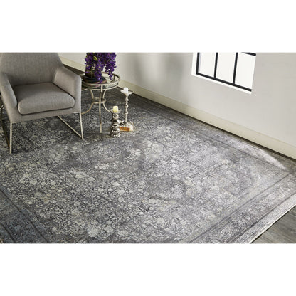 Sarrant Transitional Rug - 3967F by Feizy in gray, silver, ivory. Made from viscose, polyester in a unique style.