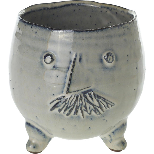 Mr Clay Pot by Accent Decor in white. Made from ceramic in a modern style.