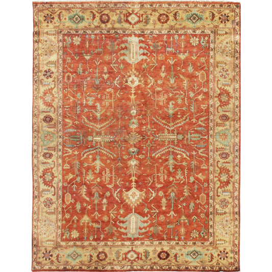 Antique Weave Serapi 9192 Rug by Exquisite Rugs in rust, gold. Made from new zealand wool in a unique style.