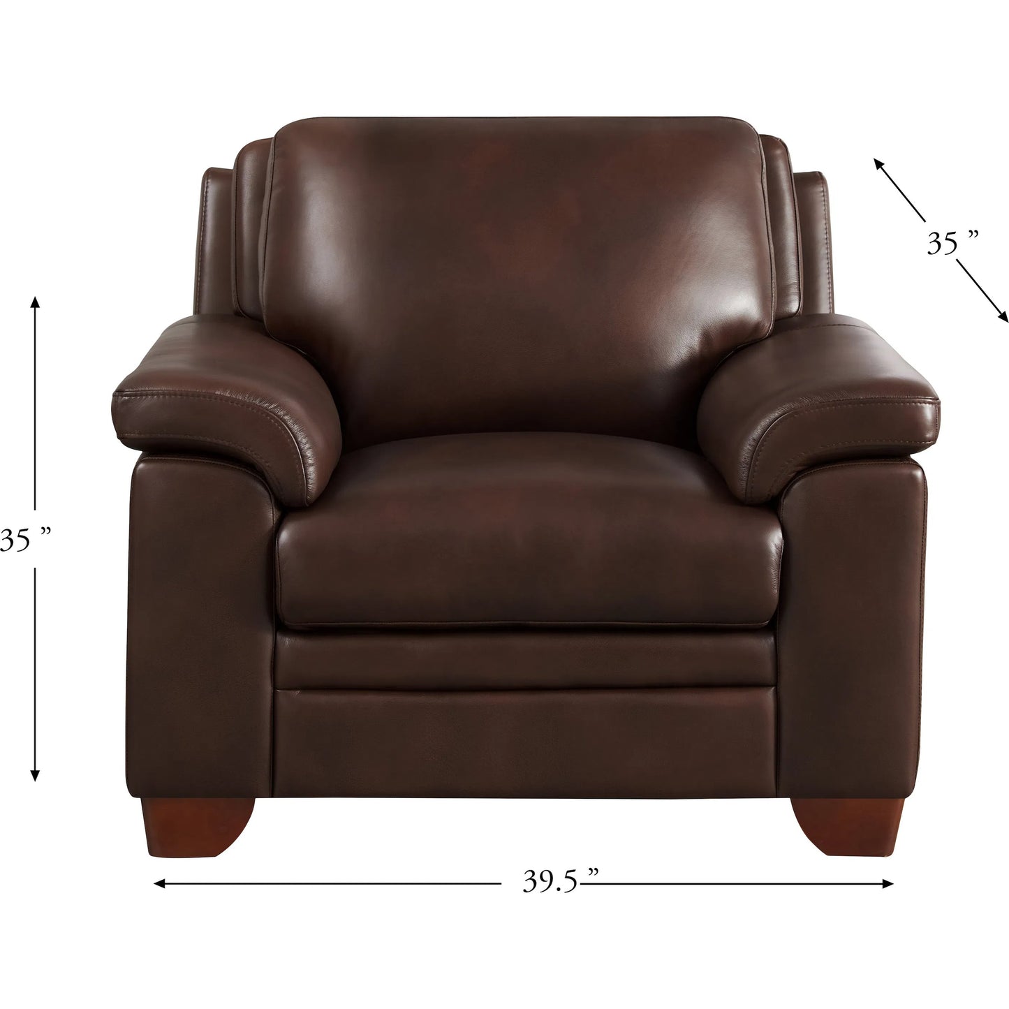002 SI-2297544 | Additional Silo | Magnum Chair by Hydeline in chestnut brown. Made from leather in a traditional style.