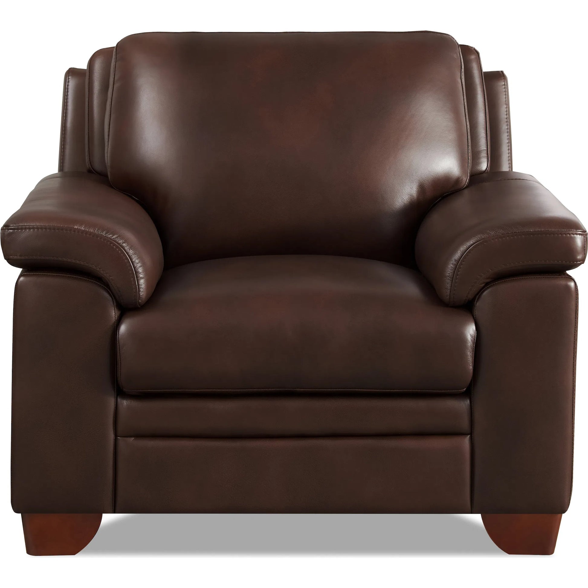 Magnum Chair by Hydeline in chestnut brown. Made from leather in a traditional style.