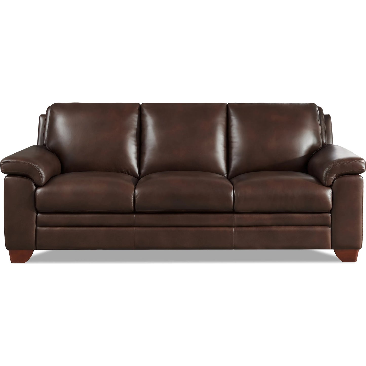 001 SI-2297547 | Primary Silo | Magnum Sofa by Hydeline in chestnut brown. Made from leather in a traditional style.