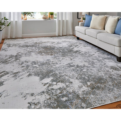 Waldor Rug - 73539NDF by Feizy in gray, silver, taupe. Made from polypropylene, polyester in a unique style.