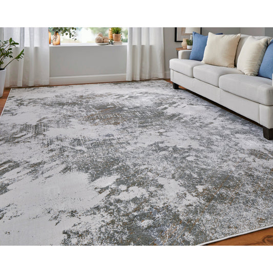Waldor Rug - 73539NDF by Feizy in gray, silver, taupe. Made from polypropylene, polyester in a unique style.