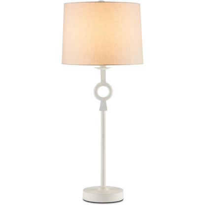 Germaine Table Lamp by Currey and Company in antique brass. Made from aluminum in a transitional style.