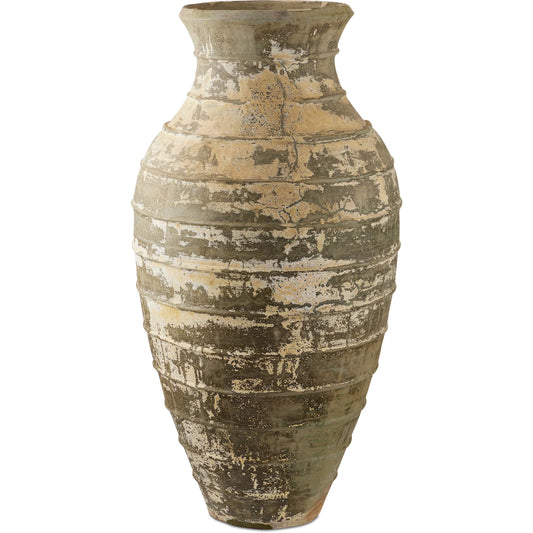 Lipari Urn by Currey and Company. Made from terracotta in a unique style.