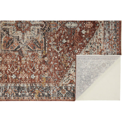 Caprio Transitional Rug - 3960F by Feizy in red, ivory, black. Made from polyester, viscose in a unique style.