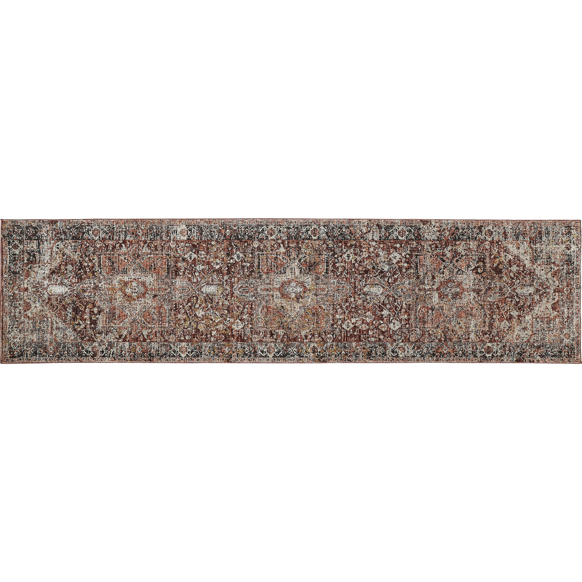 Caprio Transitional Rug - 3960F by Feizy in red, ivory, black. Made from polyester, viscose in a unique style.