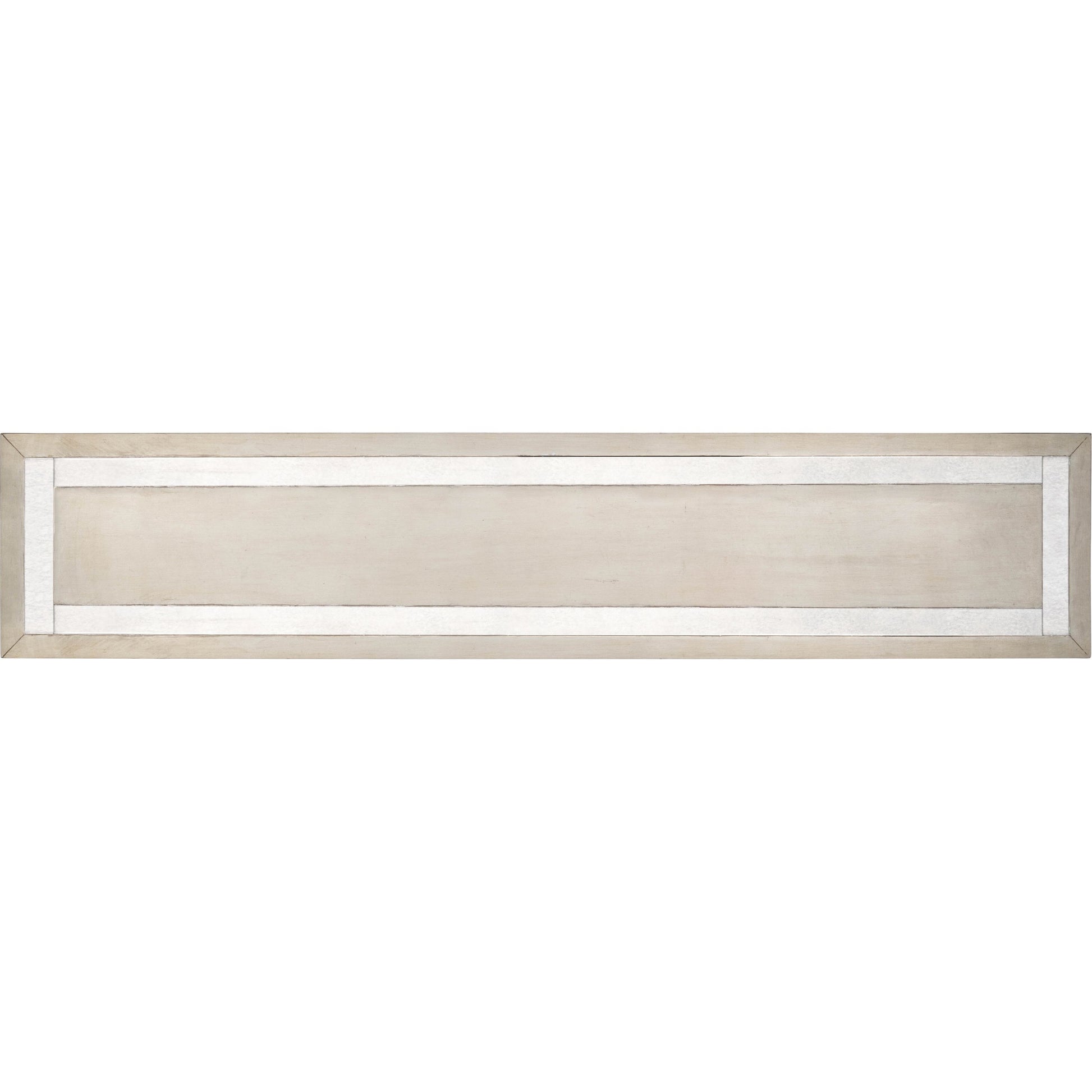 Katya Console Table by Butler Specialty Company in silver and silver leaf. Made from poplar hardwood solids, distressed mirror in a modern style.