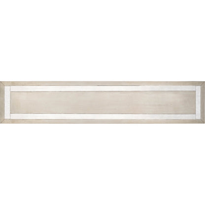 Katya Console Table by Butler Specialty Company in silver and silver leaf. Made from poplar hardwood solids, distressed mirror in a modern style.