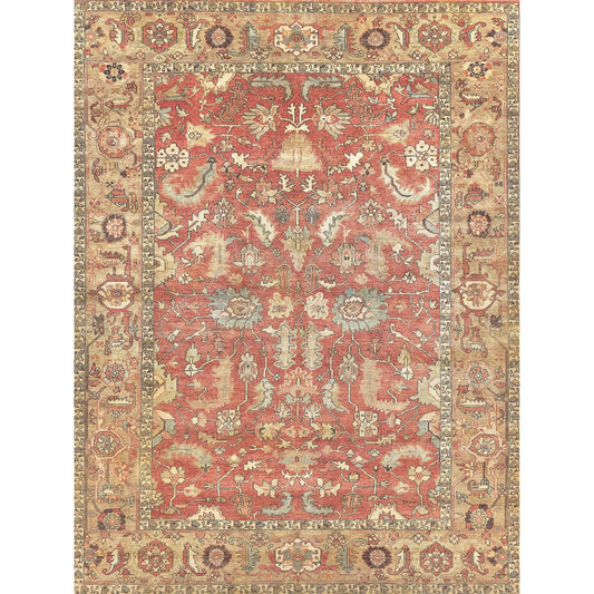 Antique Weave Serapi 9204 Rug by Exquisite Rugs in rust, gold. Made from new zealand wool in a unique style.