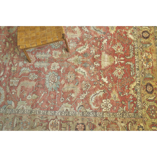Antique Weave Serapi 9204 Rug by Exquisite Rugs in rust, gold. Made from new zealand wool in a unique style.