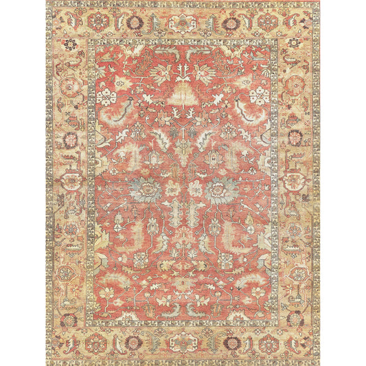 Antique Weave Handmade Serapi Rug by Exquisite Rugs in rust, gold. Made from new zealand wool in a unique style.