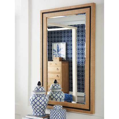 La Costa Rectangular Raffia Mirror by Lexington. Made from unique in a modern style.
