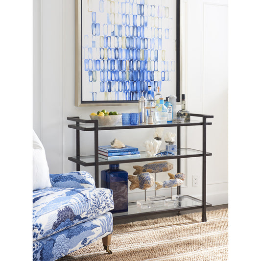 Huntington Metal Server by Lexington in aged bronze. Made from unique in a transitional style.