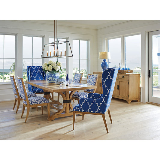 Seacliff Upholstered Host Wing Chair by Lexington. Made from unique in a transitional style.