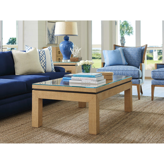Harbor Raffia Cocktail Table by Lexington. Made from unique in a modern style.