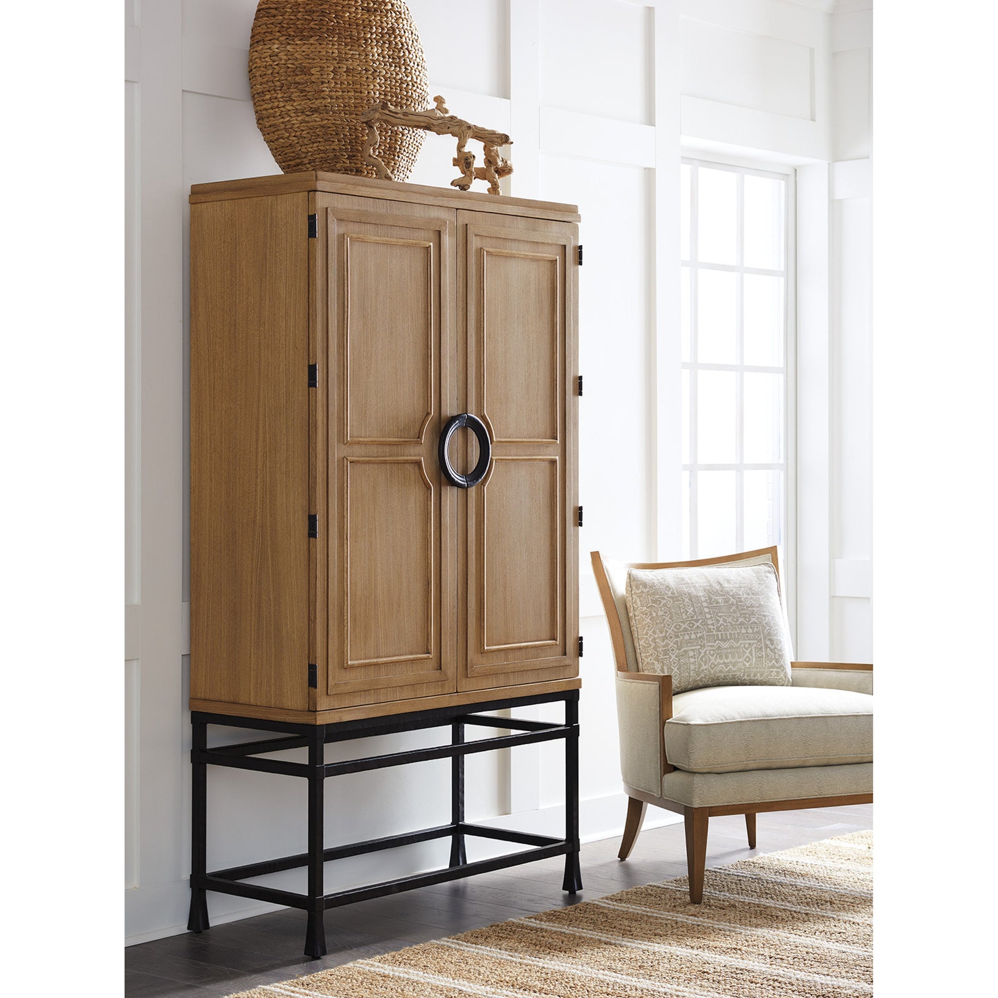 Jade Bar Chest on Stand by Lexington. Made from unique in a coastal style.