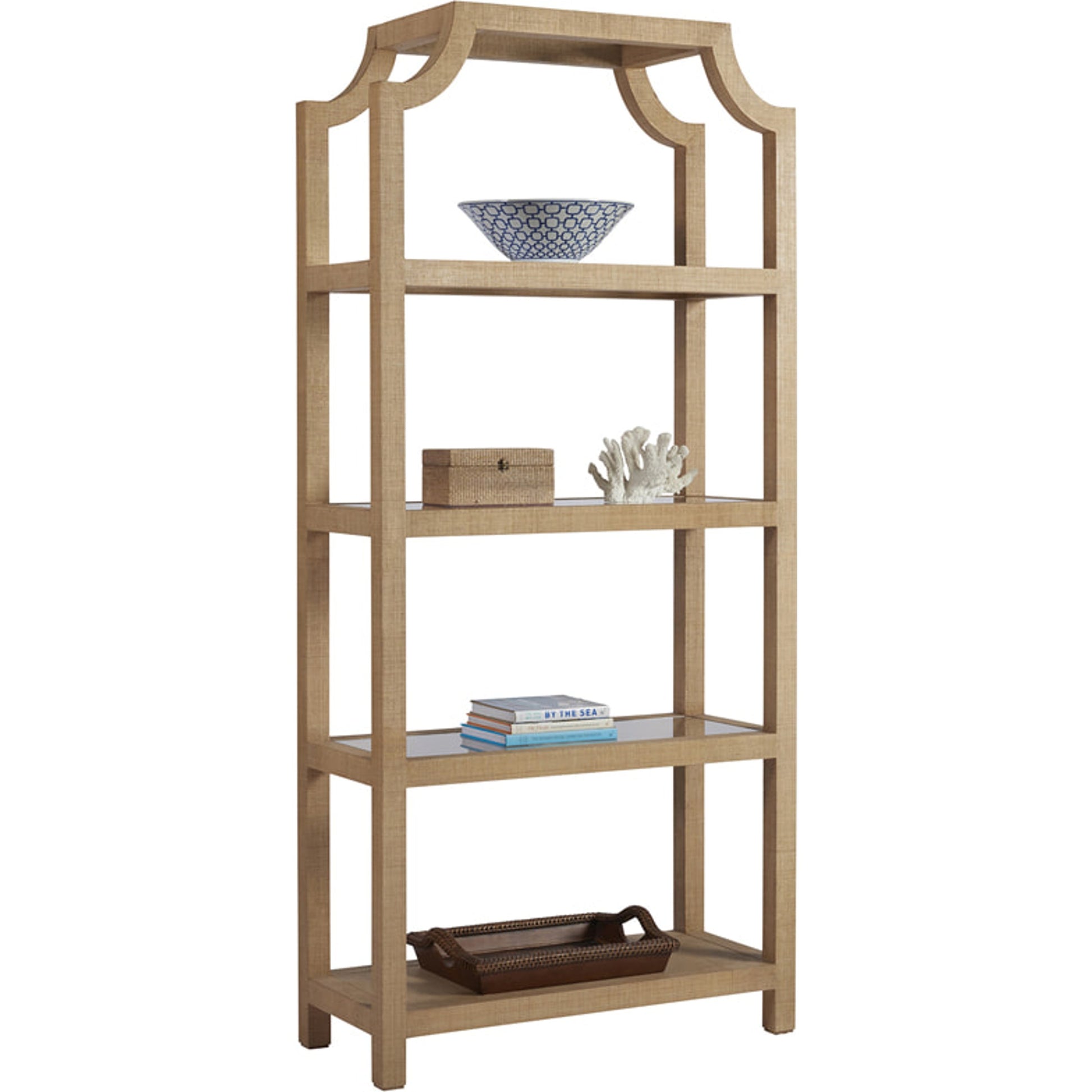 Beachcomber Raffia Etagere by Lexington. Made from unique in a transitional style.