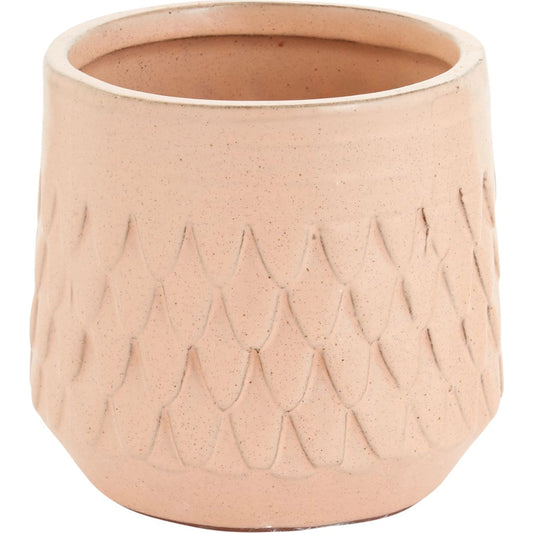 Mermaid Pot 4 (Set of 4) by Accent Decor in coral. Made from ceramic in a modern style.