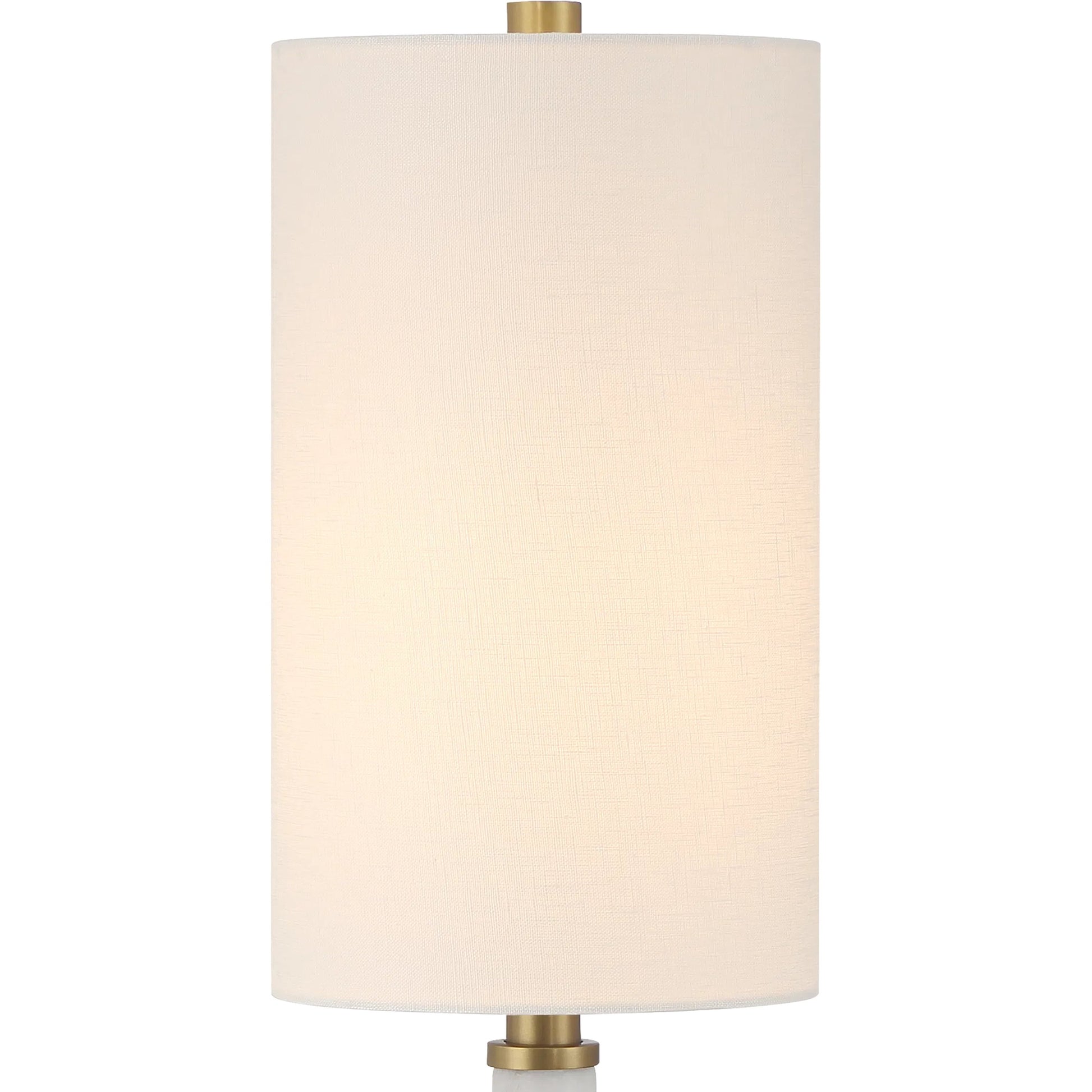 Munroe Table Lamp by Currey and Company in white, antique brass. Made from marble, metal in a modern style.