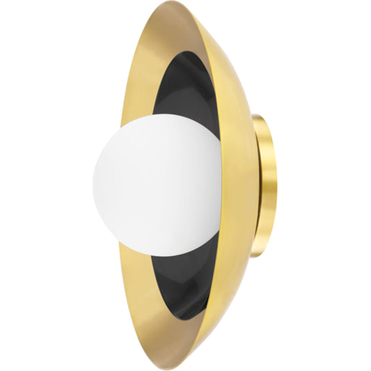 Tobia Wall Sconce by Hudson Valley in aged old bronze. Made from steel in a modern style.