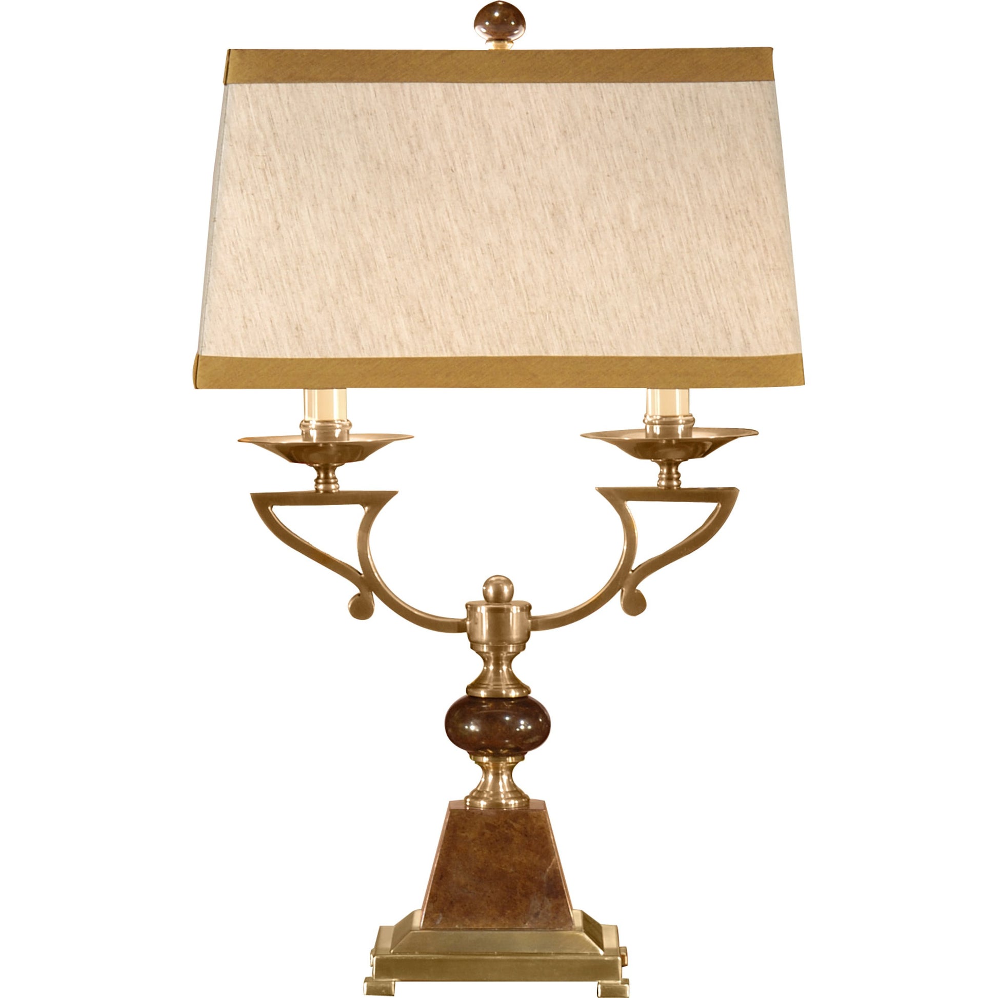 Hinkley Lamp by Wildwood in natural brown, antique patina. Made from brass in a traditional style.