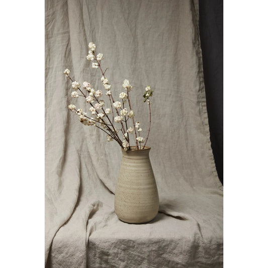 Nema Vase by Accent Decor in tan. Made from ceramic in a modern style.