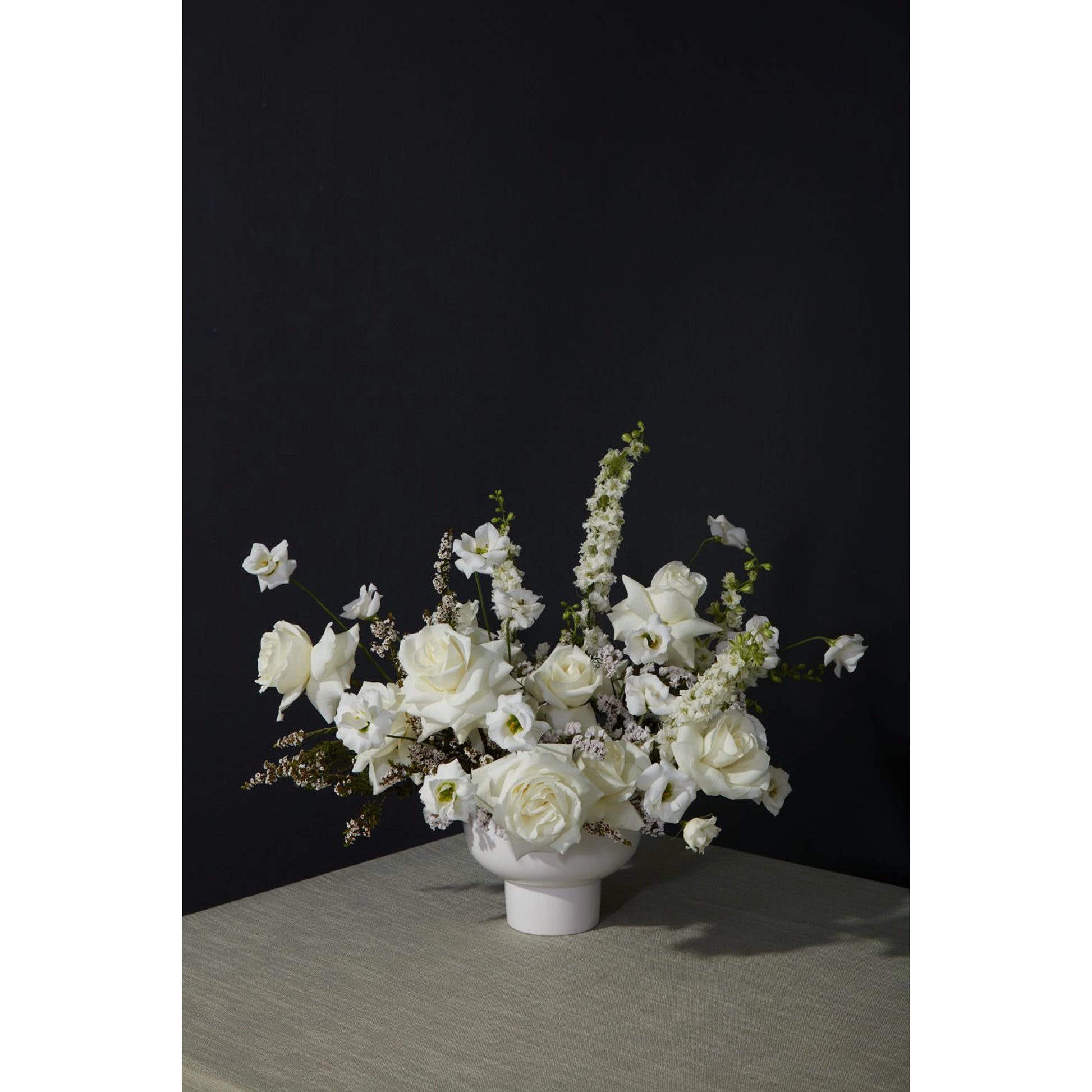 Orion Compote by Accent Decor in white. Made from ceramic in a modern style.