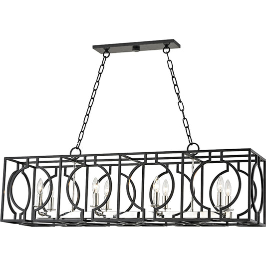 Octavio Island Light by Hudson Valley in aged iron, polished nickel. Made from steel in a modern style.