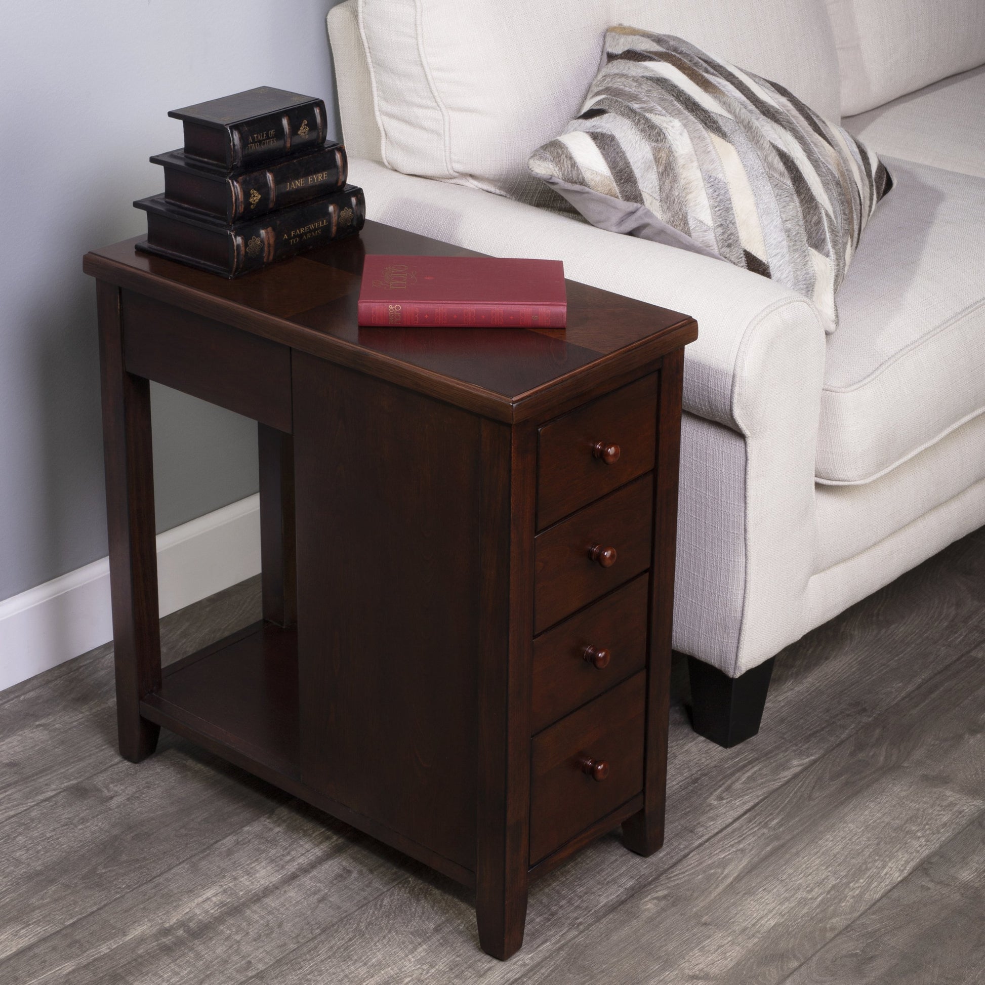 Kelton Chairside Chest by Butler Specialty Company. Made from rubberwood solids, mdf, cherry veneer in a traditional style.