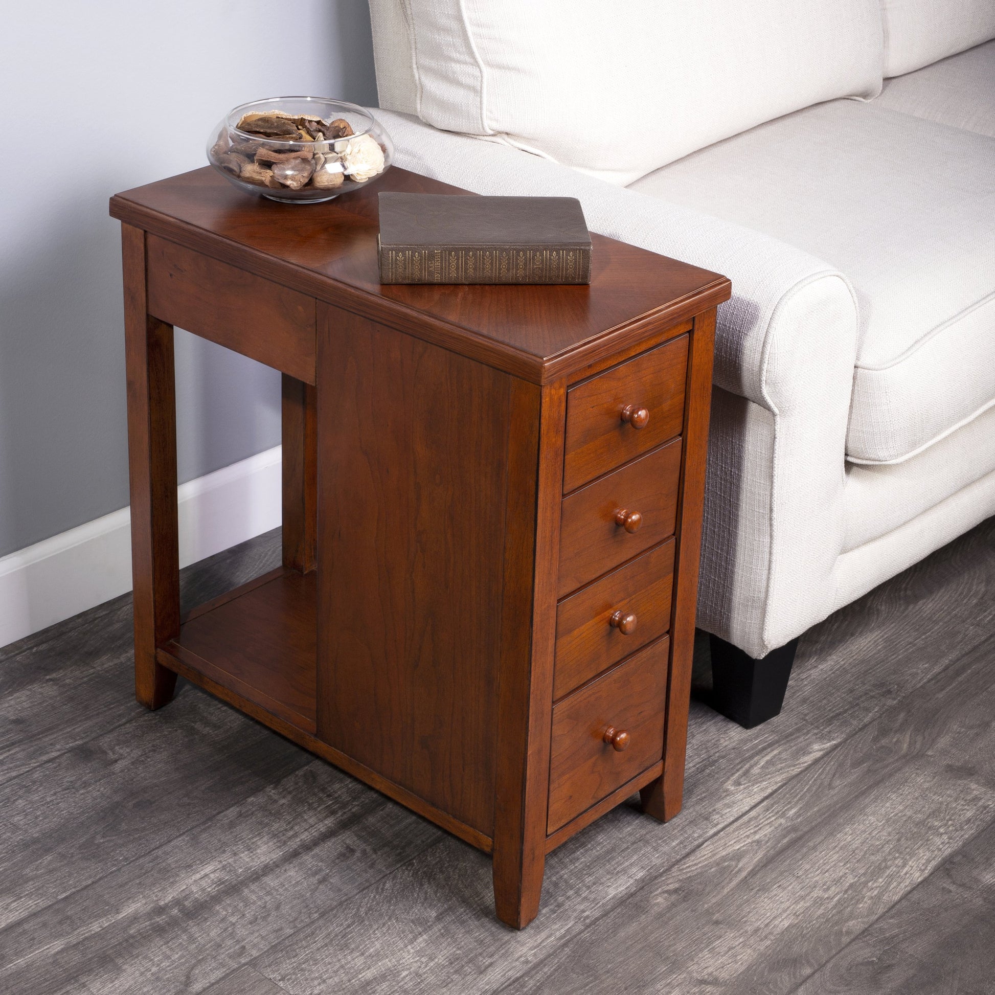 Kelton Chairside Chest by Butler Specialty Company. Made from rubberwood solids, mdf, cherry veneer in a traditional style.