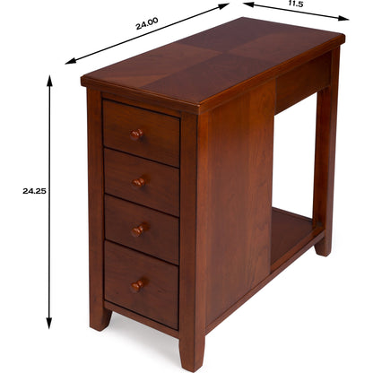 Kelton Chairside Chest by Butler Specialty Company. Made from rubberwood solids, mdf, cherry veneer in a traditional style.
