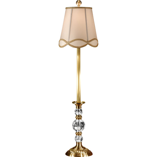 Alice Lamp by Wildwood in clear, gold. Made from crystal, glass in a traditional style.
