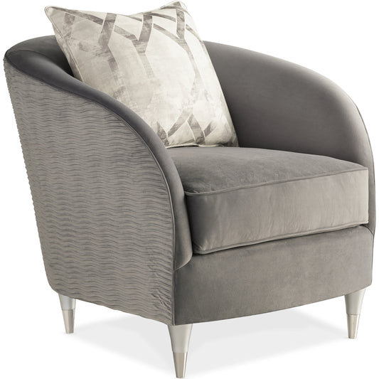 Farrah Chair by Caracole in nickel. Made from birch in a modern style.