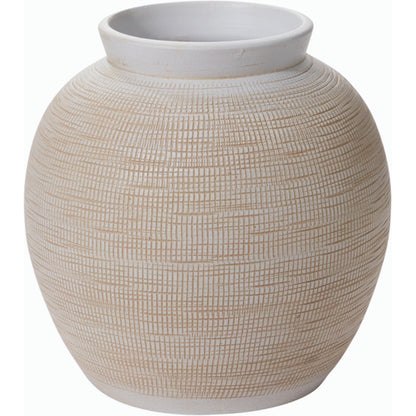 Sirocco Vase by Accent Decor in white. Made from ceramic in a cottage & farmhouse style.