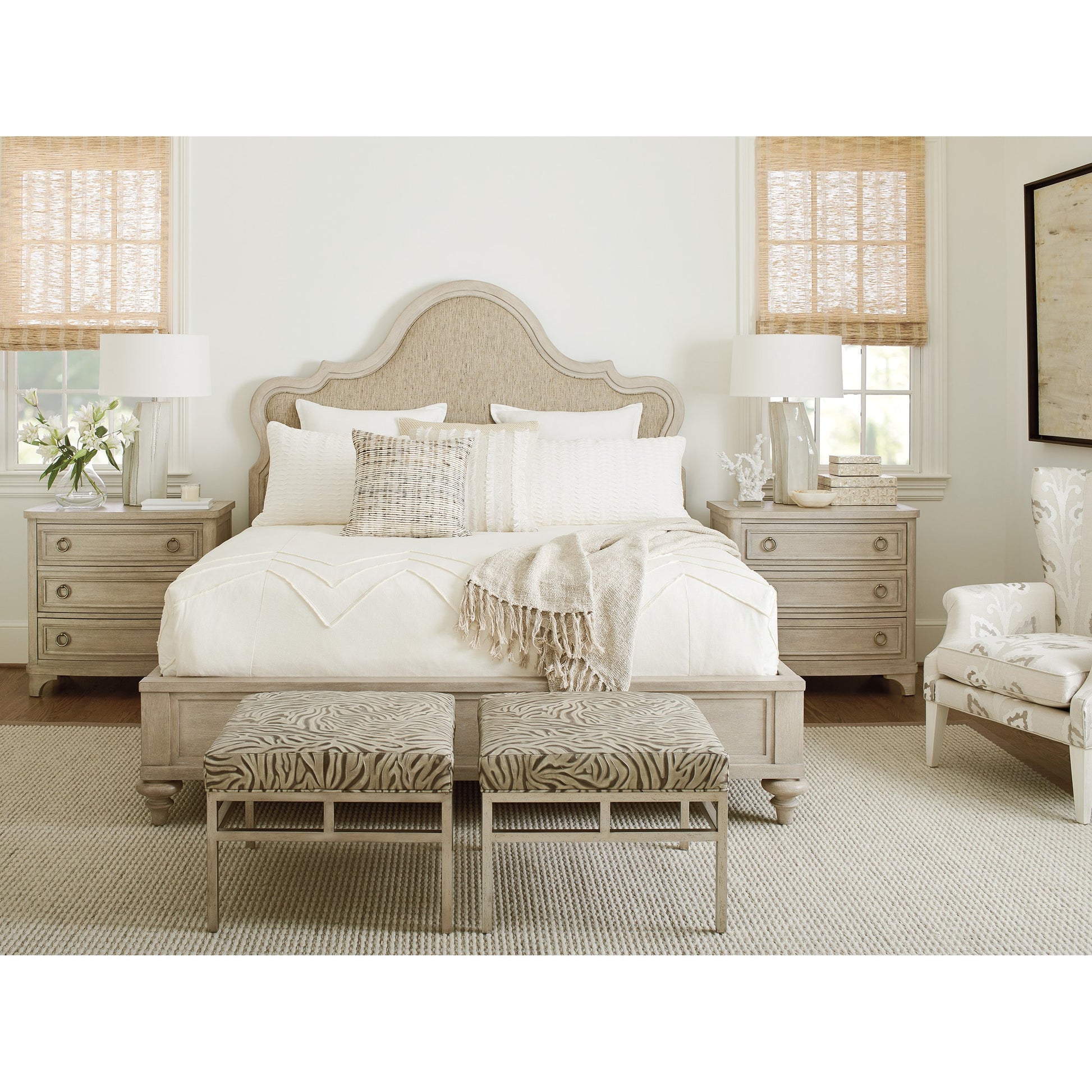 Zuma Upholstered Panel Bed by Barclay Butera. Made from unique in a transitional style.