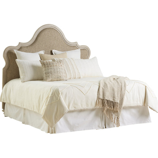 Zuma Upholstered Headboard by Lexington in taupe. Made from unique in a transitional style.