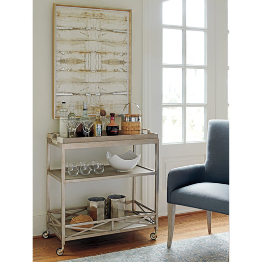 Anacapa Metal Bar Cart by Lexington. Made from unique in a transitional style.