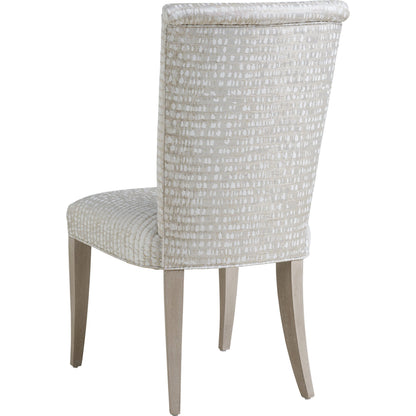 Serra Pattern Upholstered Side Chair by Barclay Butera. Made from unique in a transitional style.